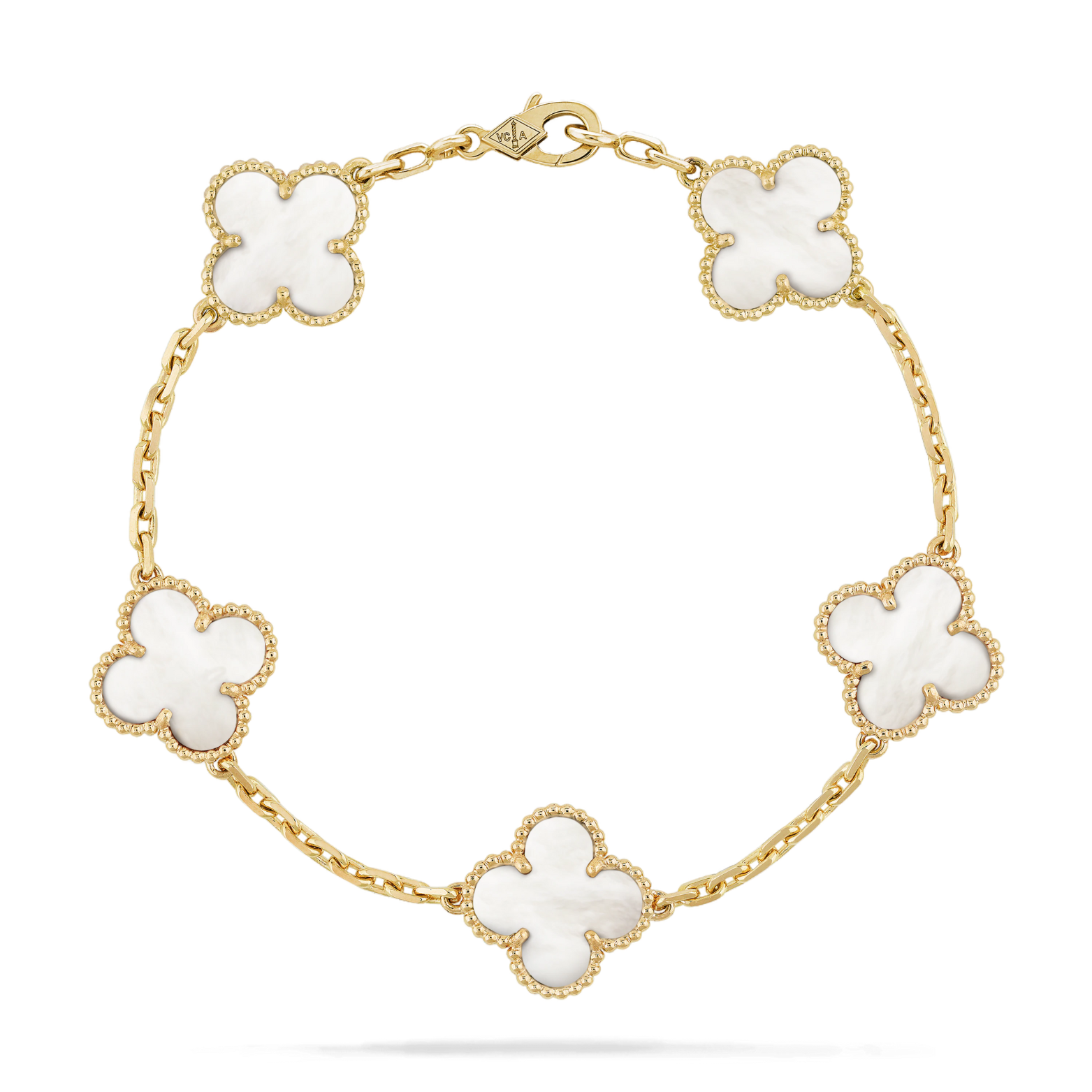 CLOVER BRACELET GOLD | WIT