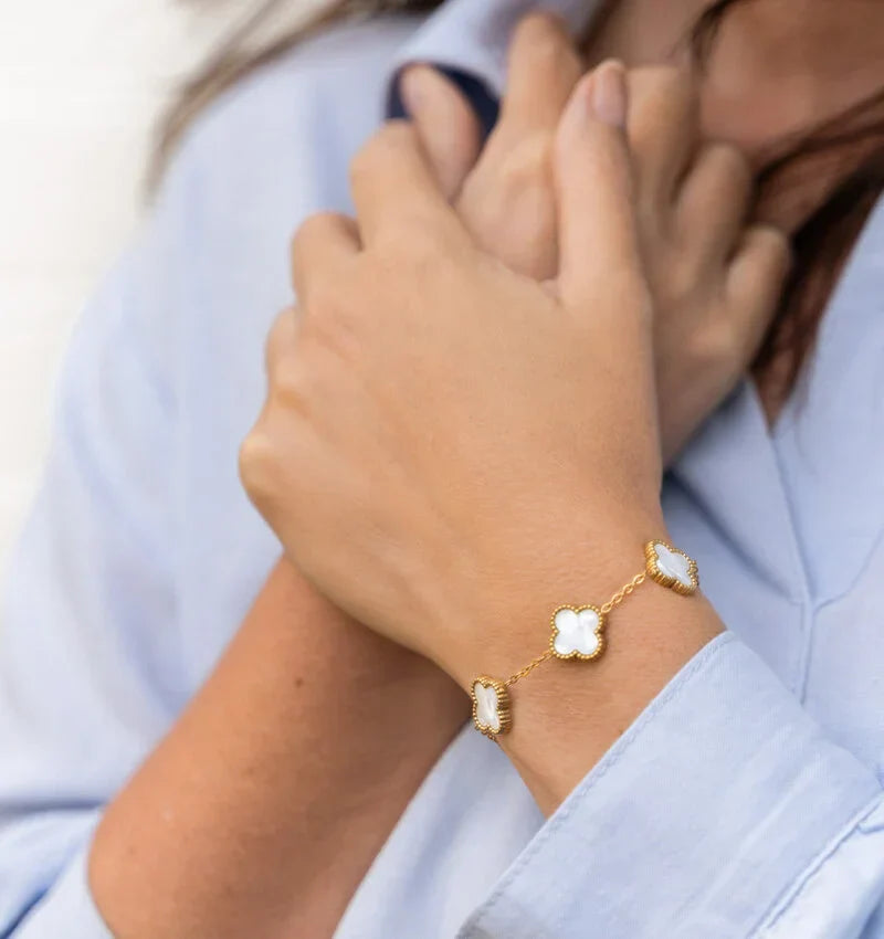 CLOVER BRACELET GOLD | WIT