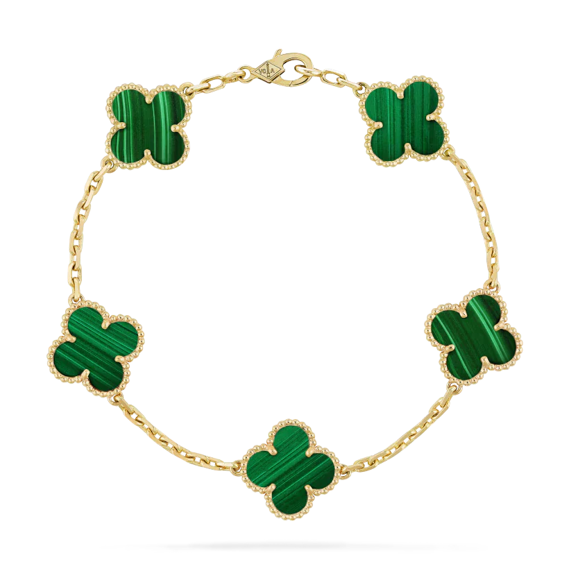 CLOVER BRACELET GOLD | GROEN