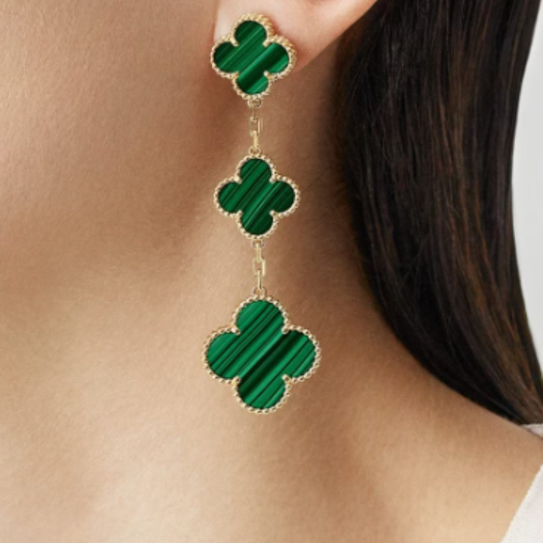 CLOVER EARRINGS | GROEN