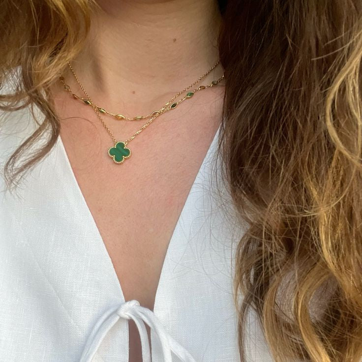 CLOVER BLOOM SET 3 GOLD | GROEN