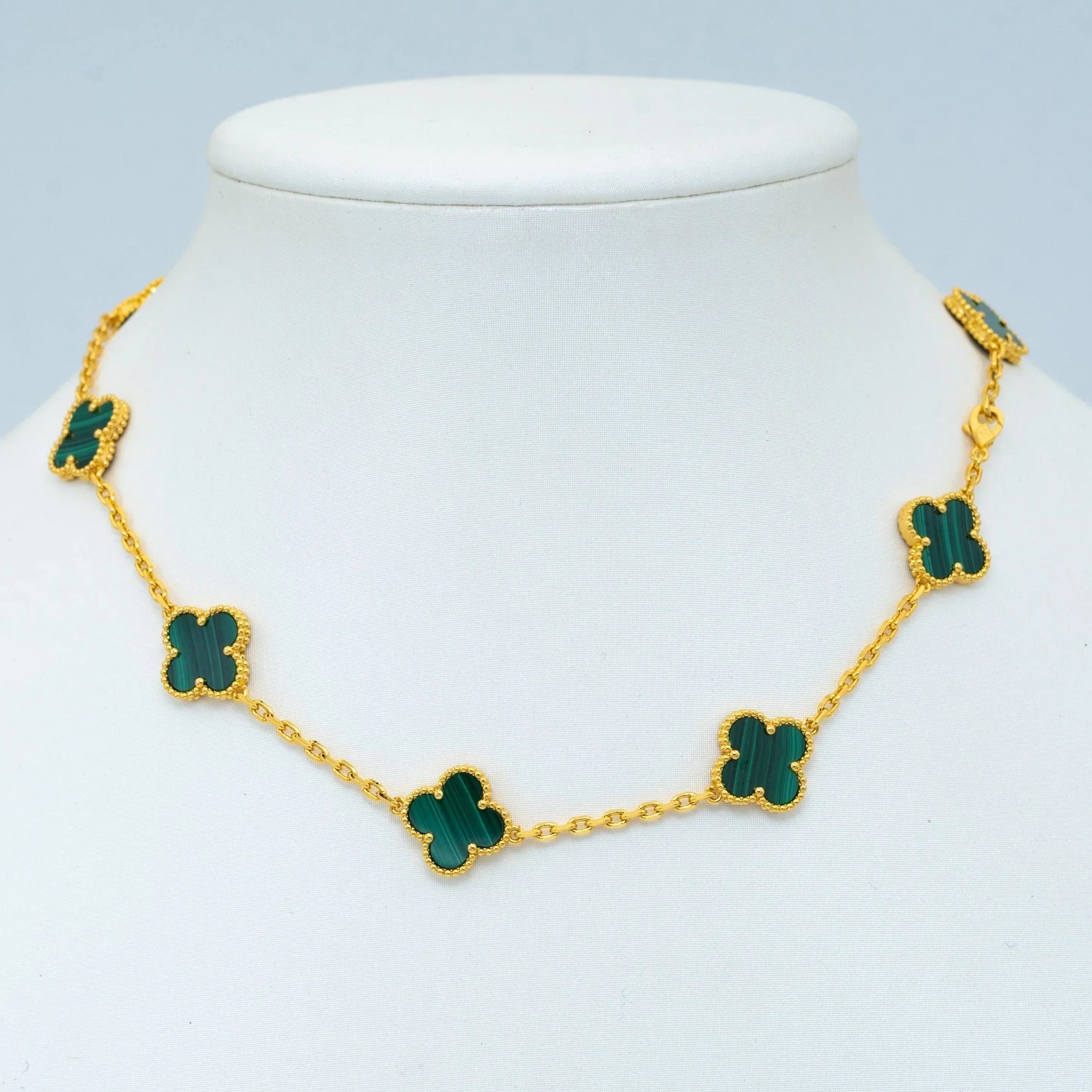 CLOVER NECKLACE 10 DESIGNS GOLD | GROEN