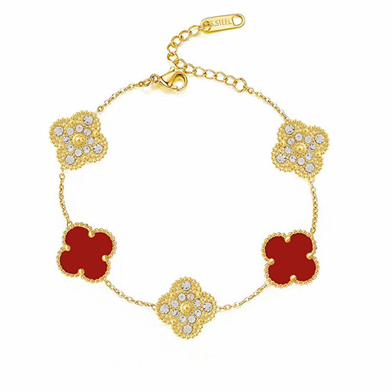 CLOVER BRACELET DELUXE GOLD | ROOD