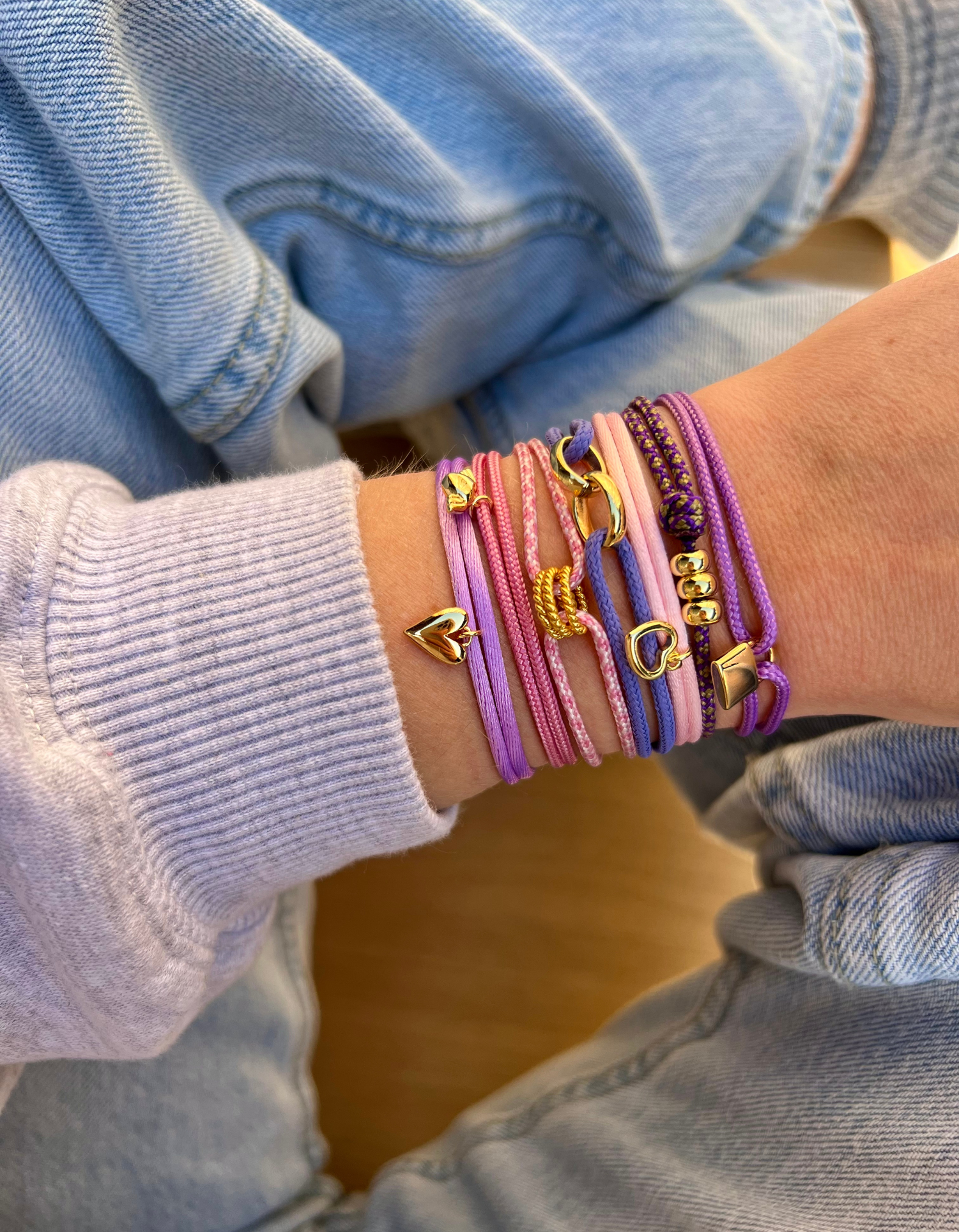 Nylon botanique heart bracelet