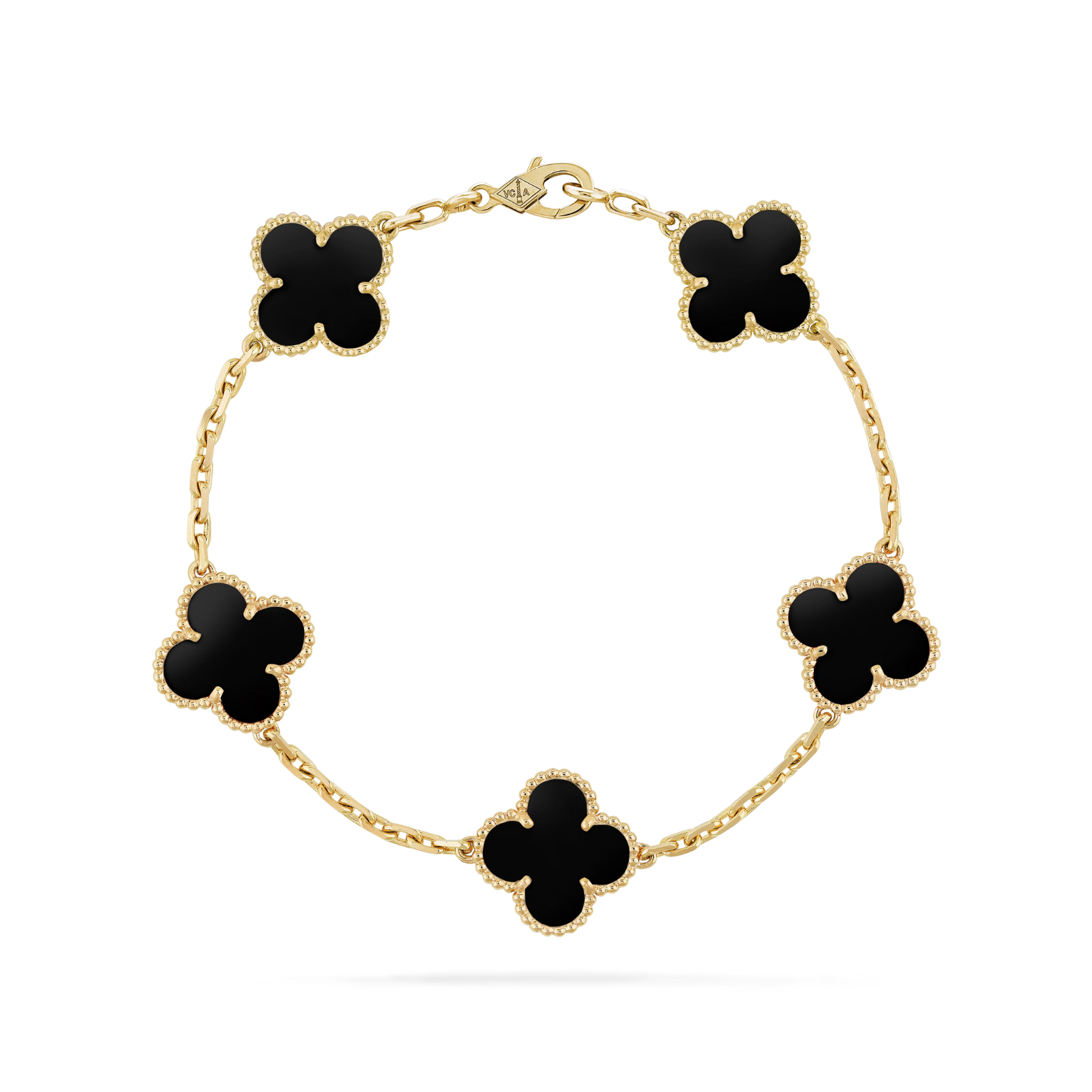 CLOVER BRACELET GOLD | ZWART