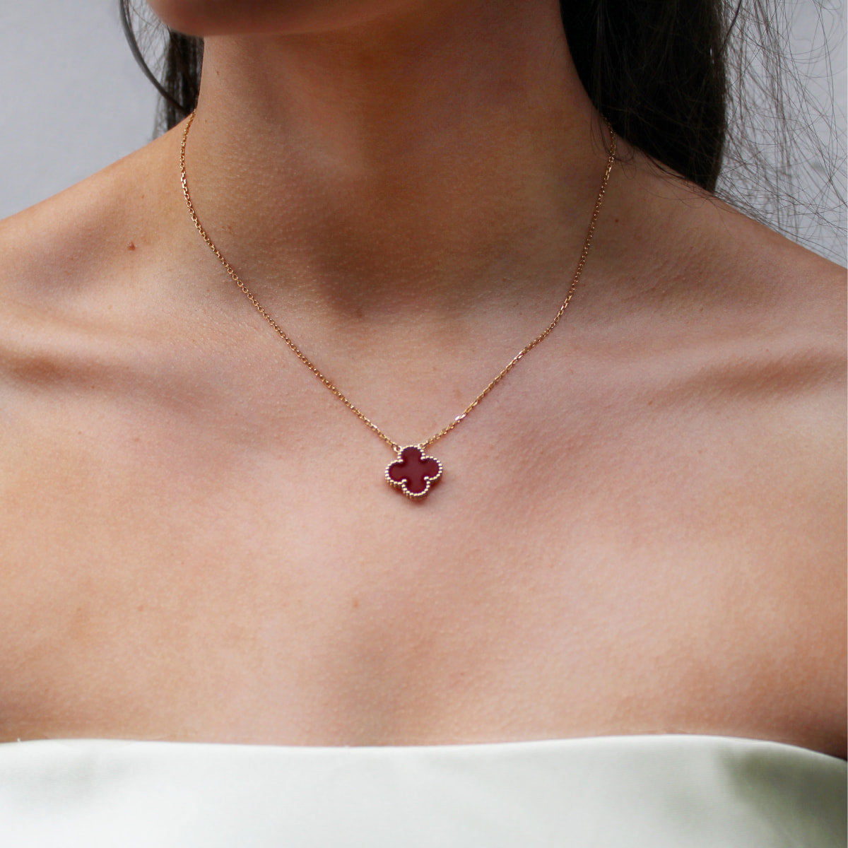 CLOVER NECKLACE GOLD | ROOD