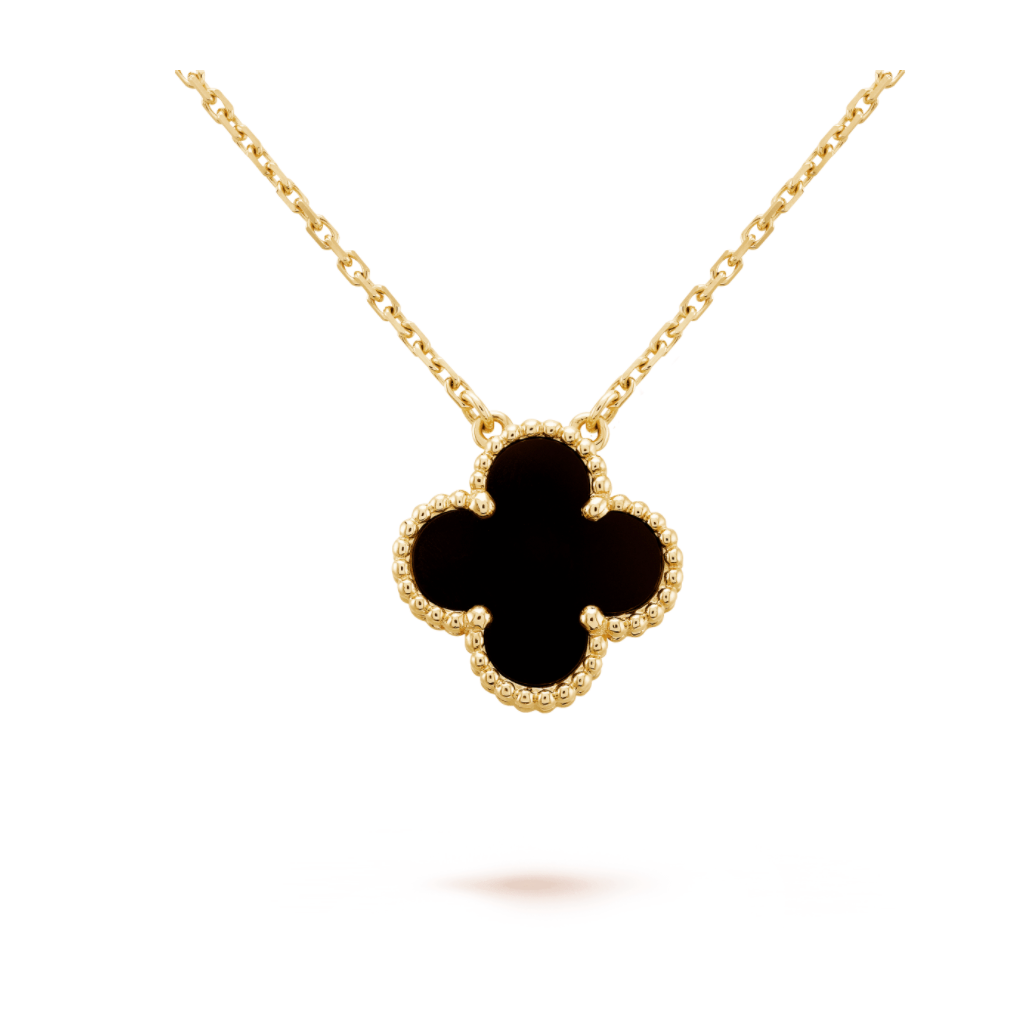 CLOVER NECKLACE GOLD | ZWART