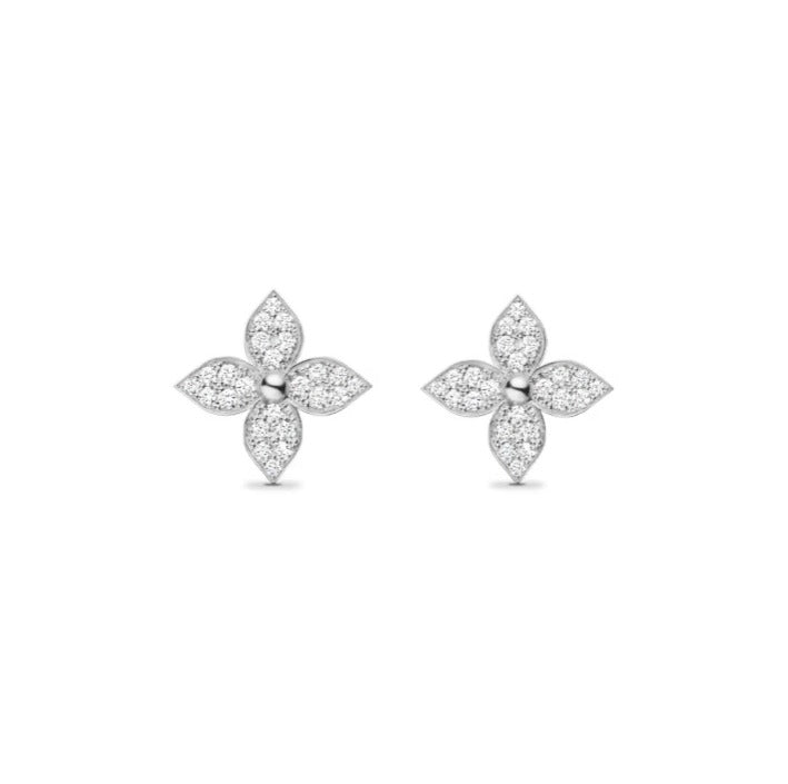 FLOWER EARRINGS | ZILVER OF GOUD
