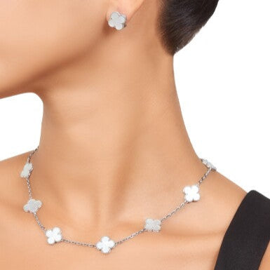 CLOVER NECKLACE 10 DESIGNS SILVER | WIT