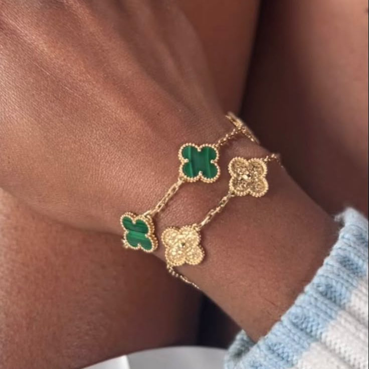 CLOVER BLOOM SET 3 GOLD | GROEN