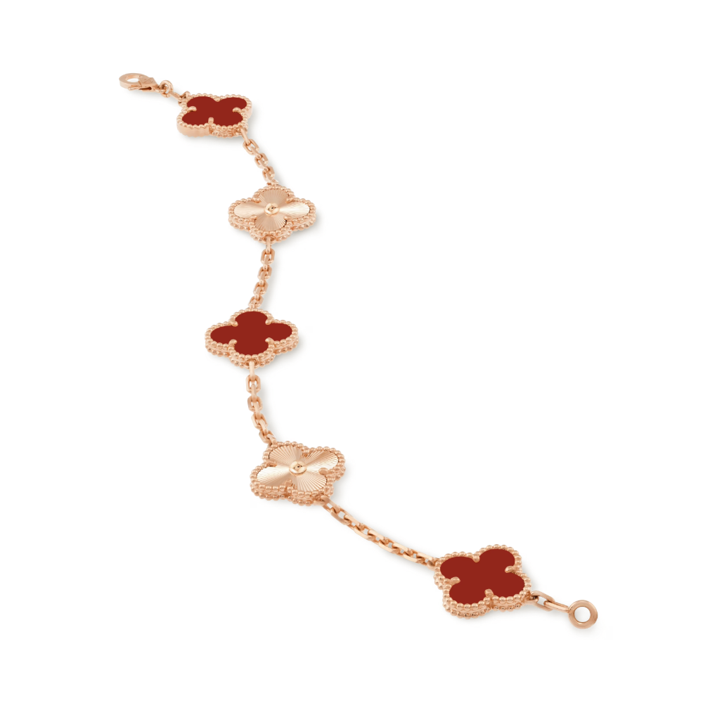 CLOVER BRACELET DELUXE | ROOD & ROSÉ GOUD